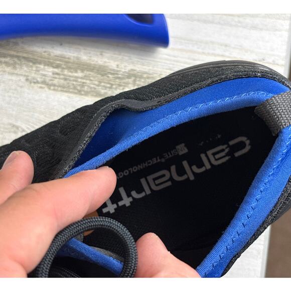 Carhartt mens 11.5 black blue mens force SD Work Shoe soft toe trainer new - Picture 10 of 10